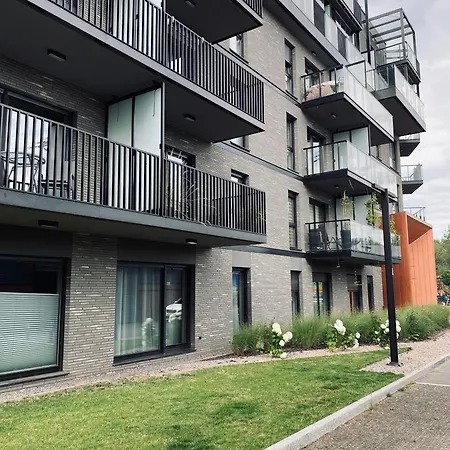 公寓 Motlawa Apartment-suna,gym&parking 格但斯克